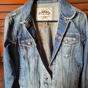 Abercrombie distressed denim jacket